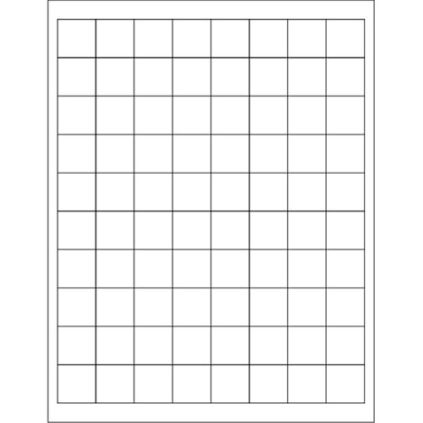 Officespace 1 x 1 in. White Rectangle Laser Labels, 8000PK OF2536958 - main